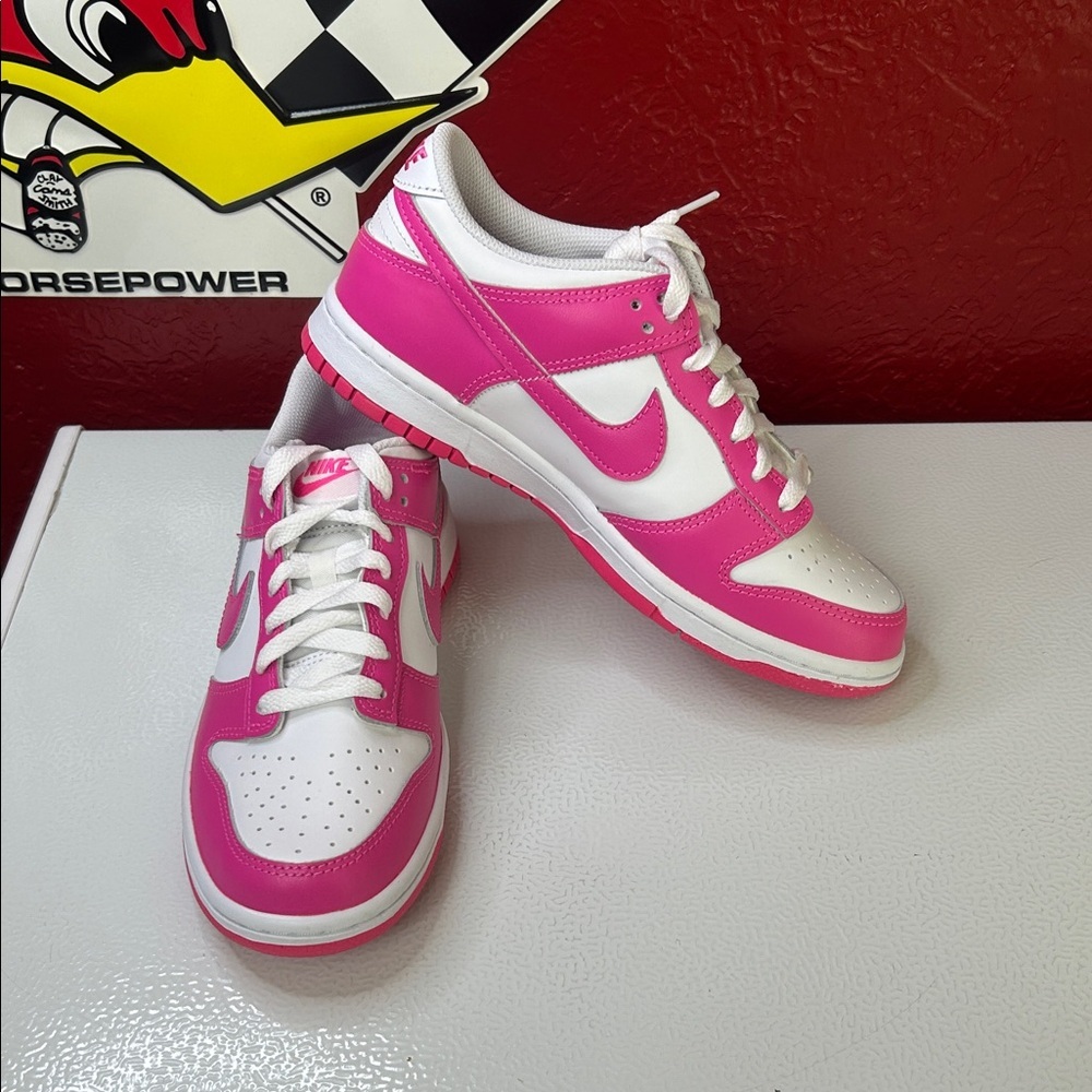 Nike Women's Pink and White Sneakers